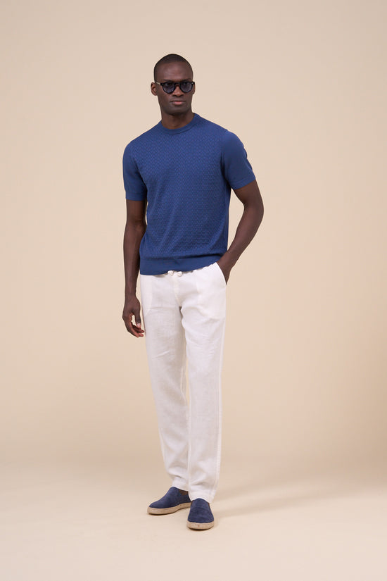 Fedeli Argentina Nettuno Organic Cotton Light Dusty Knitted Crewneck SILVER