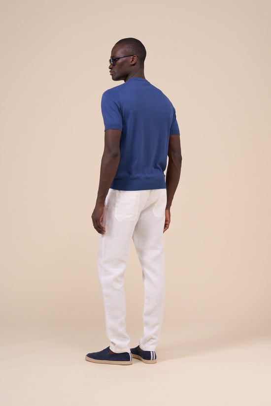 Fedeli Argentina Nettuno Organic Cotton Light Dusty Knitted Crewneck SILVER