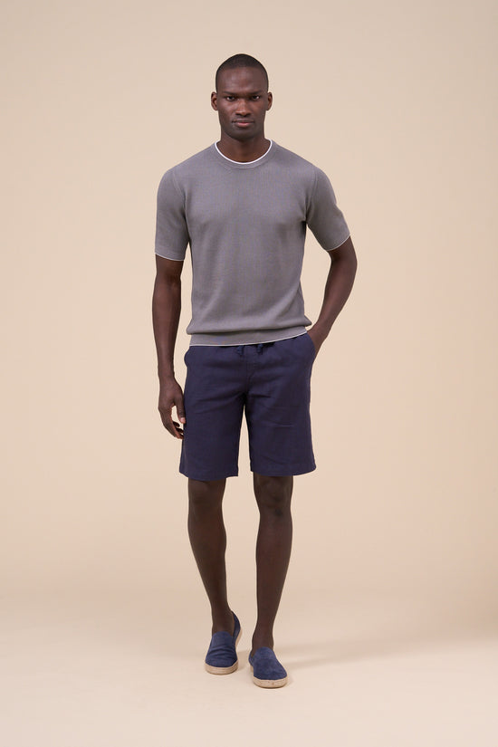 Fedeli Argentina Scott Organic Cotton Light Dusty Crewneck ANTHRACITE