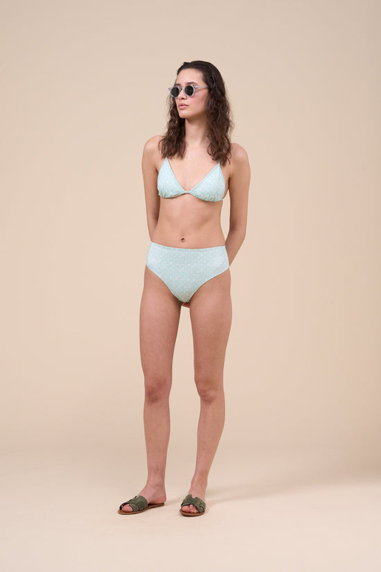 fedeli Atlanta Bikini High-rise Bottom - Majolica Pattern MEDIUMTURQUOISE