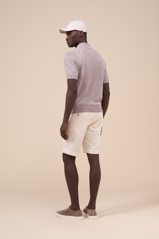 Fedeli Bobby Irlanda Cotton Linen Knitted Polo - Bicolor ROPEMELANGE