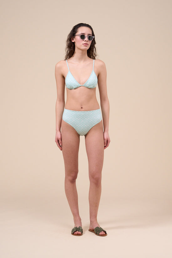 Fedeli Carolina Bikini Top - Majolica Pattern MEDIUMTURQUOISE