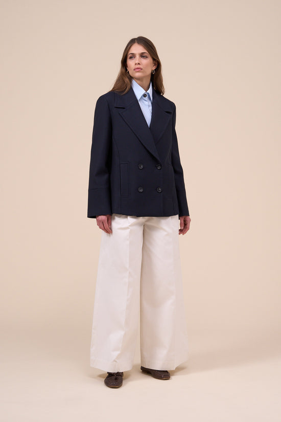 Fedeli Cassiopea Wool And Cotton Caban MIDNIGHTBLUE