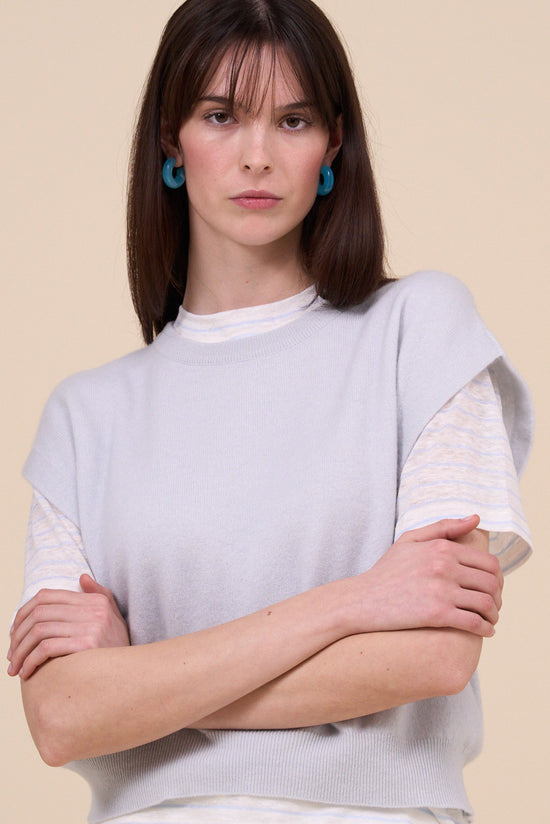 Fedeli Coraline Cashmere Persia Vest LIGHTSTEELBLUE