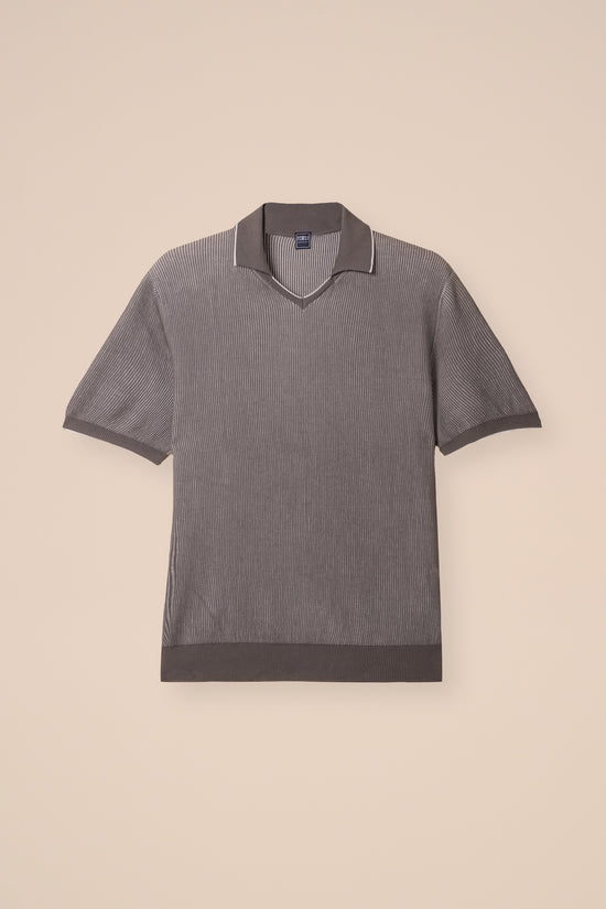 fedeli Crios Tropico Vanisé Cotton Linen V-neck DIMGRAY