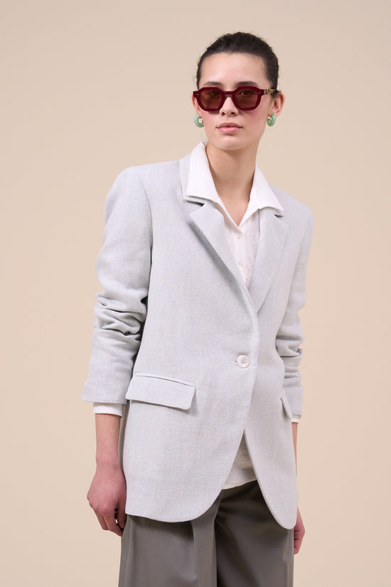 fedeli Demetra Linen Blend Net Jacket LIGHTSTEELBLUE fedeli Demetra Linen Blend Net Jacket LIGHTSTEELBLUE