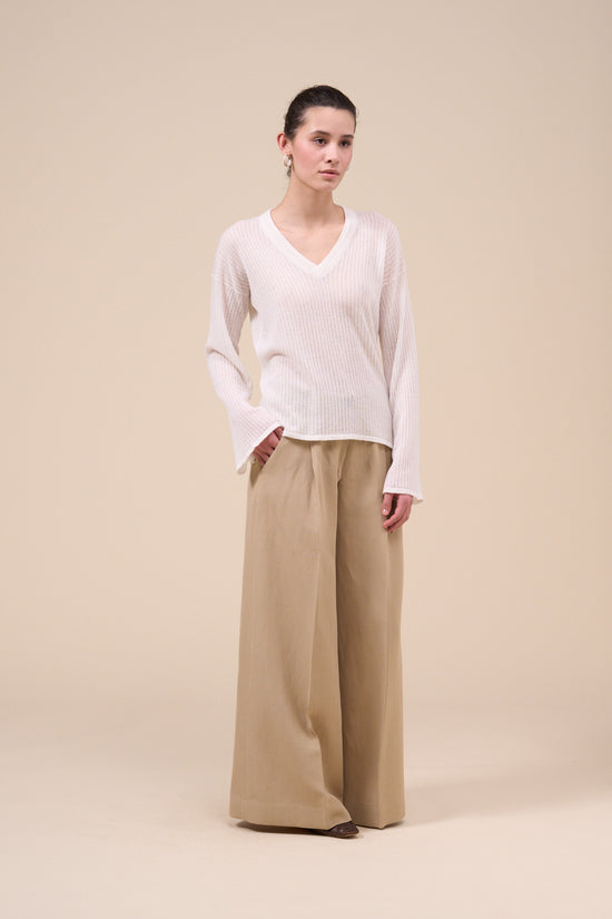 Fedeli Dori Superlight Cashmere V-neck LIGHTSTEELBLUE