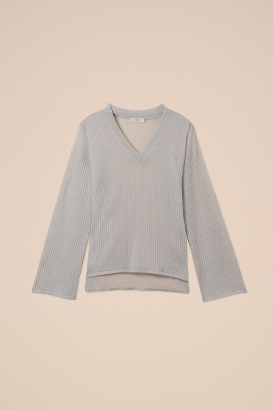 fedeli Dori Superlight Cashmere V-neck LIGHTSTEELBLUE fedeli Dori Superlight Cashmere V-neck LIGHTSTEELBLUE