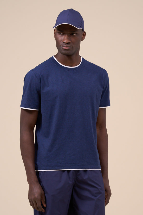 Fedeli Duo Jersey Mélange Short Sleeve T-Shirt DIMGRAY