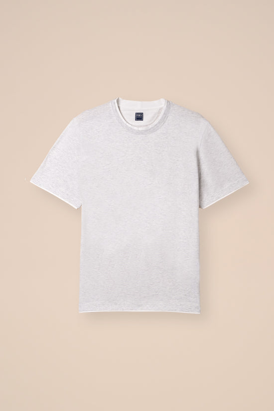 fedeli Duo Jersey Mélange Short Sleeve T-Shirt DIMGRAY
