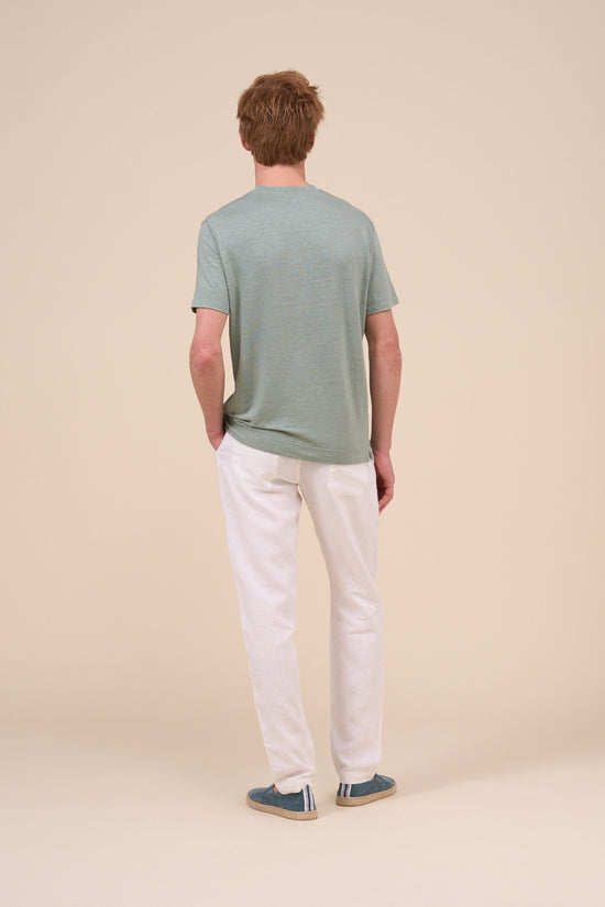 Fedeli Extreme Linen Flex Dusty Short Sleeve T-shirt LIGHTGREEN
