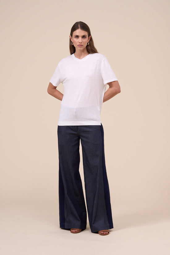 Fedeli Extreme Linen Flex Short Sleeve T-Shirt WHITE