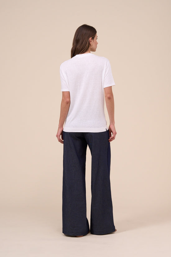 Fedeli Extreme Linen Flex Short Sleeve T-Shirt WHITE