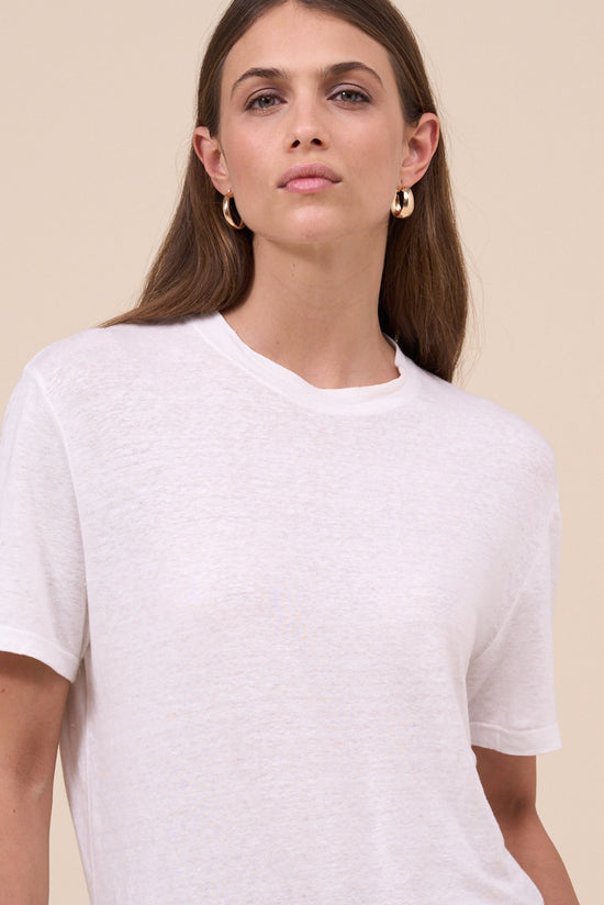 Fedeli Extreme Linen Flex Short Sleeve T-Shirt WHITE