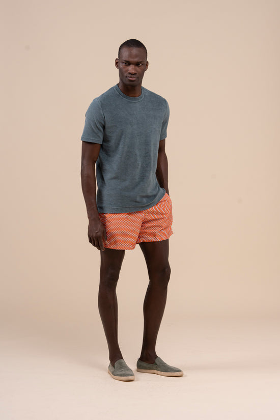 Fedeli Extreme Terry Light Dusty Short Sleeve T-shirt MIDNIGHTBLUE