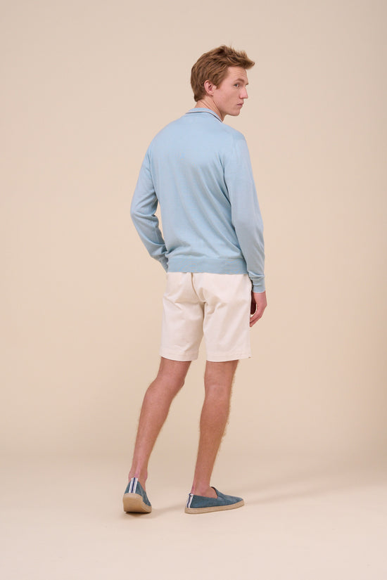 Fedeli Favonio Cashmere Silk Full-zip Sweater - Bicolor PALETURQUOISE