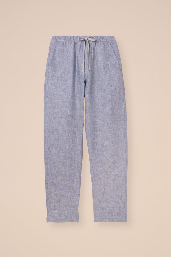 fedeli Bonifacio Linen Striped Pants MIDNIGHTBLUE