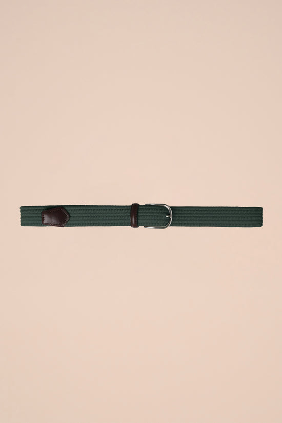 fedeli Braided Elastic Cotton Belt DARKOLIVEGREEN
