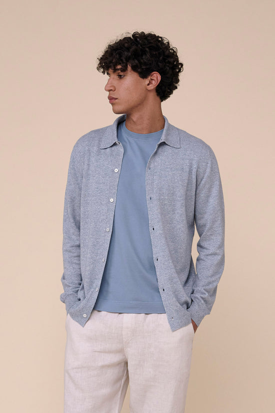 Fedeli Cashmere And Linen Long Sleeve Shirt SAND