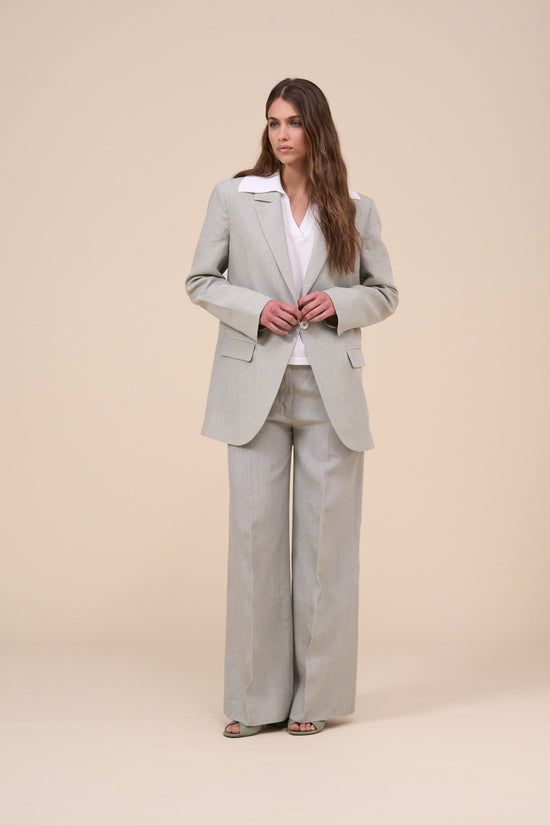 Fedeli Demetra Delavè Linen Jacket DARKOLIVEGREEN