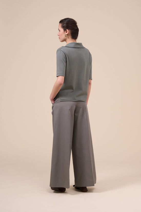 Fedeli Egle Cotton Breeze Short Sleeve Polo GREIGE