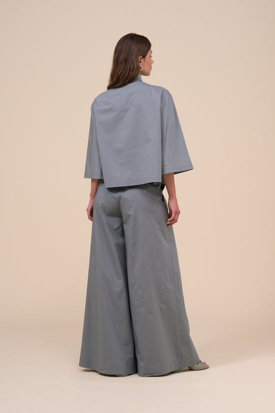 Fedeli Elena Cotton Silk Pants DARKOLIVEGREEN