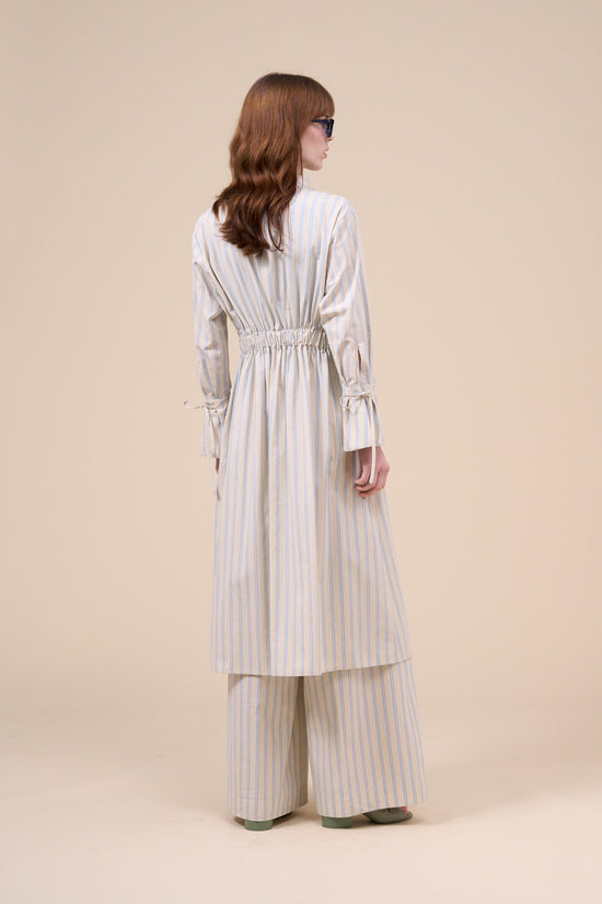Fedeli Elettra Cotton Stripe Dress WHEAT