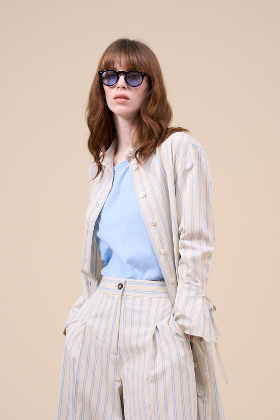 fedeli Elettra Cotton Stripe Dress WHEAT