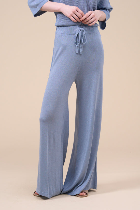 Fedeli Esperide Lunar Cotton Blend Pants STEELBLUE