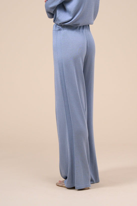 Fedeli Esperide Lunar Cotton Blend Pants STEELBLUE