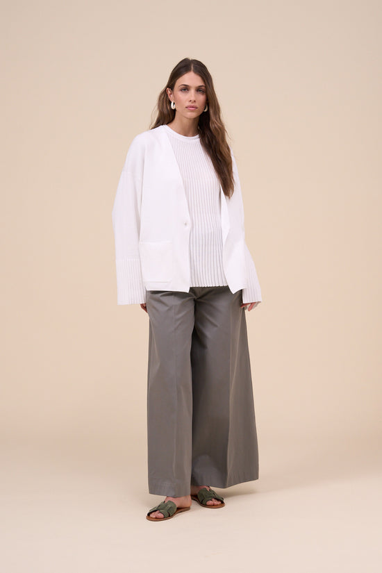 Fedeli Etere Cotton Breeze Knitted Jacket WHITE