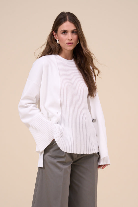 fedeli Etere Cotton Breeze Knitted Jacket WHITE