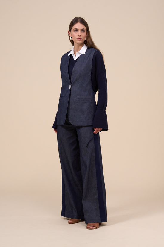 Fedeli Febe Denim Sleeveless Jacket MIDNIGHTBLUE