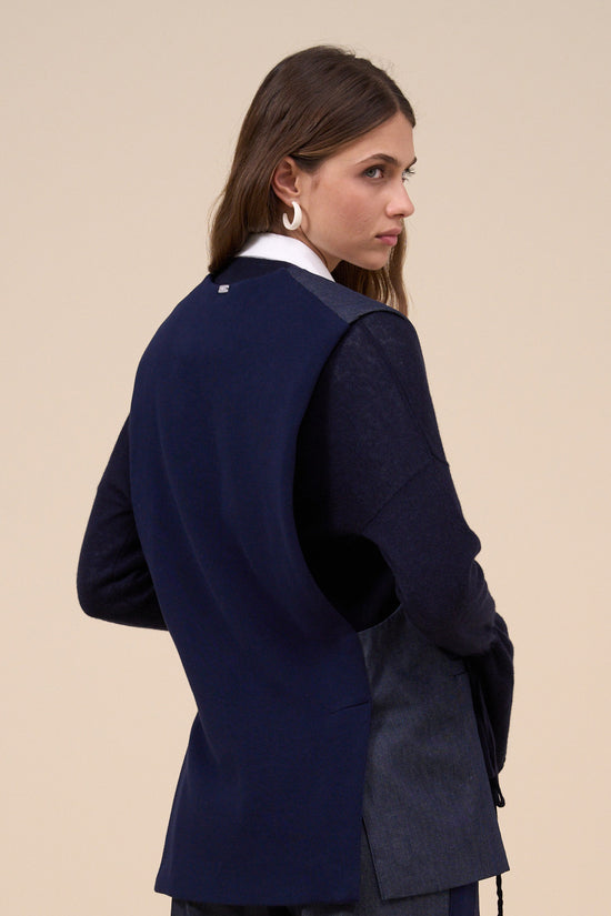 Fedeli Febe Denim Sleeveless Jacket MIDNIGHTBLUE