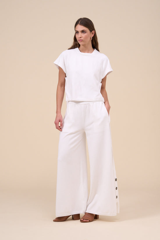 Fedeli Freya Cotton Breeze Knitted T-Shirt WHITE