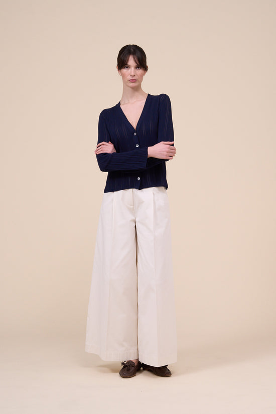 Fedeli Galatea Cotton Breeze Cardigan MIDNIGHTBLUE