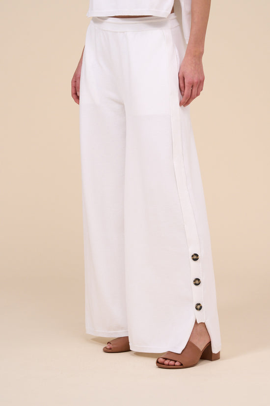 Fedeli Geb Cotton Breeze Wide Leg Pants WHITE