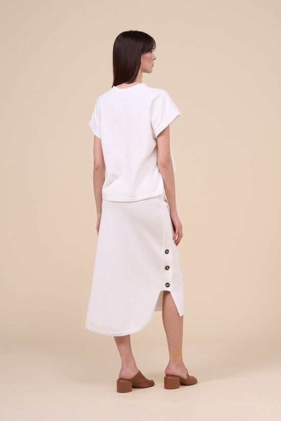 Fedeli Laima Cotton Breeze Knitted Skirt WHITE