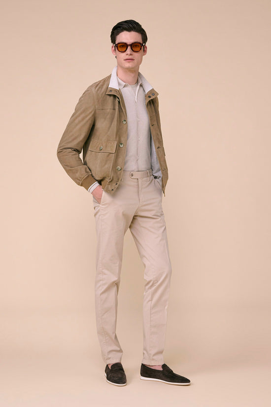 Fedeli Laredo Suede Bomber Jacket TAN