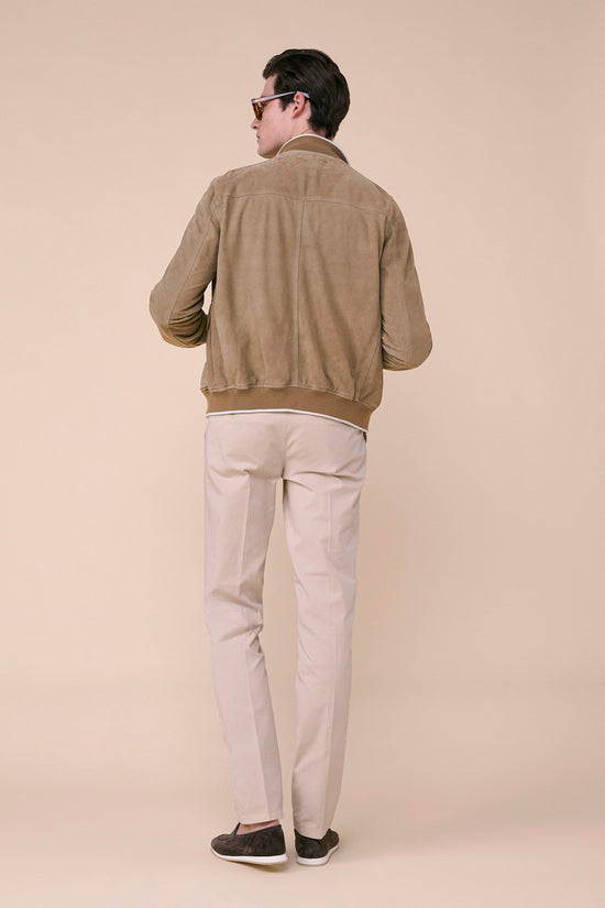 Fedeli Laredo Suede Bomber Jacket TAN