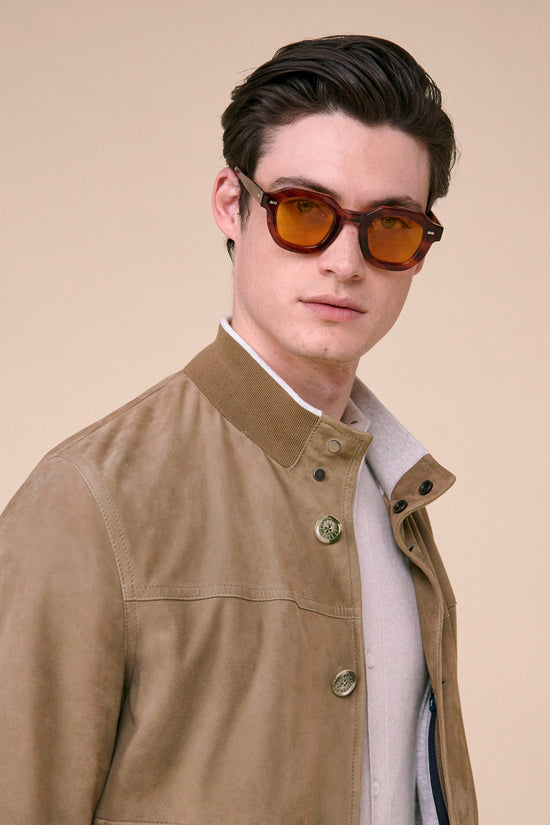 Fedeli Laredo Suede Bomber Jacket TAN