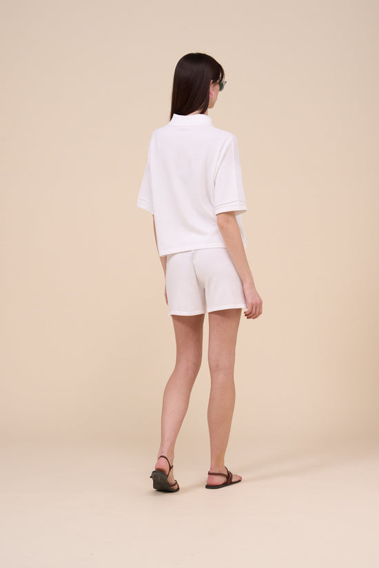 Fedeli Moire Cotton Breeze Shorts WHITE