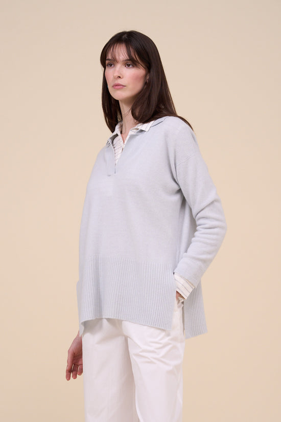 Fedeli Niche Cashmere Persia Knitted Polo WHITE