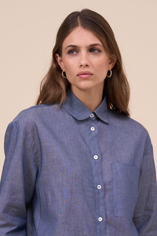 Fedeli Palmaria Denim Light Shirt MIDNIGHTBLUE