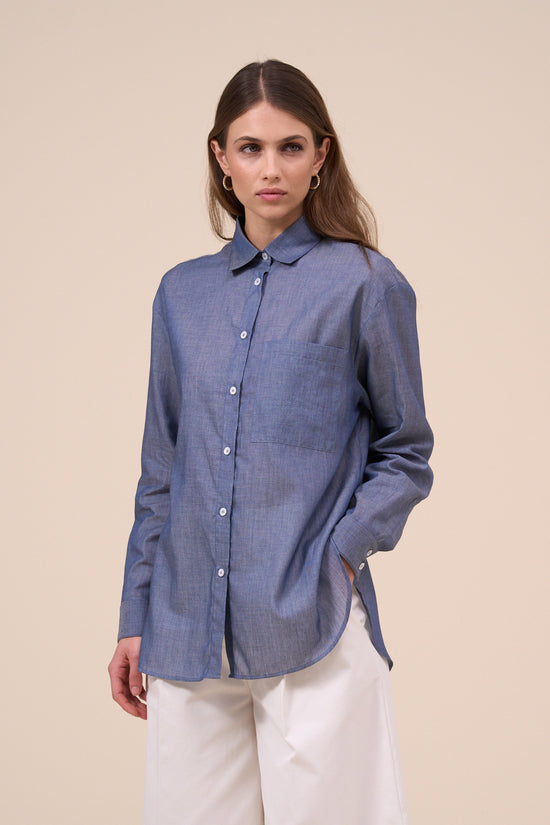 fedeli Palmaria Denim Light Shirt MIDNIGHTBLUE