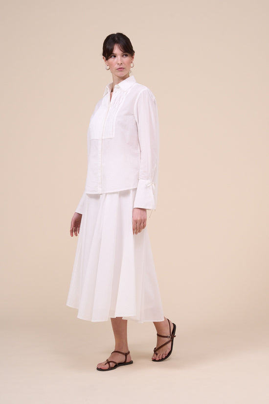 Fedeli Selene Seerstripe Shirt With Ribbons WHITE