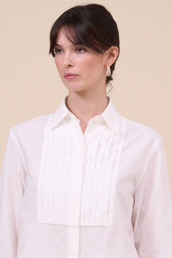 Fedeli Selene Seerstripe Shirt With Ribbons WHITE