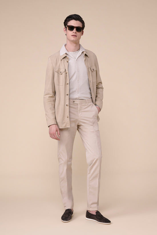 Fedeli Texas Suede Shirt GREIGE