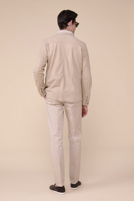 Fedeli Texas Suede Shirt GREIGE