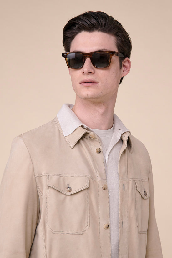 Fedeli Texas Suede Shirt GREIGE